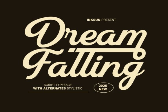 Dream Falling: A Script Font for Crafters and Product Creators