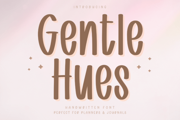 Gentle Hues: A Font for Calm and Creative Craft Projects