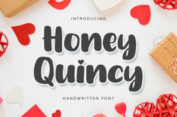 Honey Quincy: A Handwritten Font with Heart