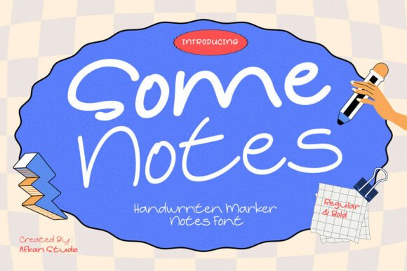 Some Notes: A Handwritten Font for Creative Crafters